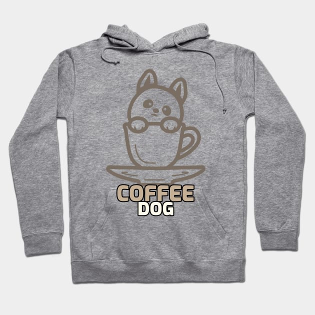 Dog Coffee Addict Hoodie by NivousArts